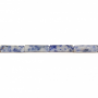 Jaspe azul com manchas Cilíndrico 4x13mm Furo1mm 39-40cm/Fio