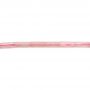 Розовый кварц цилиндрический 4x13 мм отверстие0,8 мм 39-40 см/коса