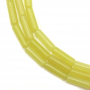 Jade limão Cilíndrico 4x13mm Furo0.8mm 39-40cm/Fio