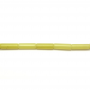 Нефрит лимонный цилиндрический 4x13 мм отверстие0,8 мм 39-40 см/коса