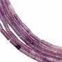Pedra Lilás Púrpura Cilíndrica 4x13mm Furo0.8mm 39-40cm/Fio