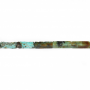 Turquoise Africaine Rectangle 4x13mm Trou0.8mm 39-40cm/Strand
