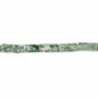 Jaspe tacheté vert Rectangle Taille4x13mm Trou0.8mm 39-40cm/Strand