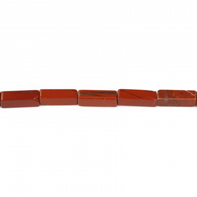 紅石串珠 長方體 尺寸4x13毫米 孔徑0.8毫米 長度39-40厘米/條