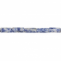 白點藍石串珠 長方體 尺寸4x13毫米 孔徑0.8毫米 長度39-40厘米/條