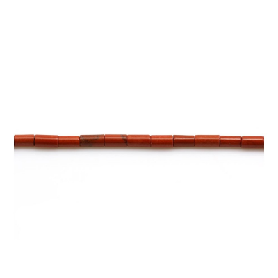紅石串珠 圓柱 尺寸2x4毫米 孔徑0.7毫米 長度39-40厘米/條