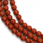 perline di diaspro rosso 6mm perline di pietra naturale Filo 15~16" foro 1mm 62 perline/filo