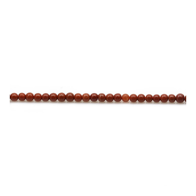 Miçangas redondas de jaspe vermelho. Diâmetro: 2mm. Orificio: 0.4mm. 174pçs/fio. 15~16"