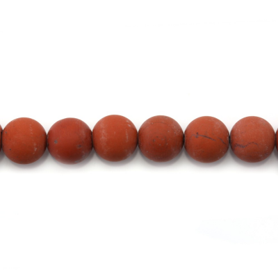 Perline smerigliate di diaspro rosso Diametro rotondo 4 mm foro 0,8 mm circa 98 perline/filare 15~16"