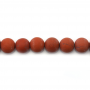 Бусы “красный джаспер” матовые  круглые  шар 10мм  отв. 1мм  примерно 40 бусинок/нитка  длина 15~16"