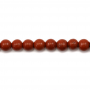 Шар 3мм Бусы " Красный джаспер"  шарик  отв. 0.7мм  примерно 132 бусинки/нитка длина 39-40см