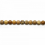 Natural Picture Jasper Round Strand Beads Diameter 4 mm Hole  0.8 mm 93 Beads/Strand 15 ~ 16''