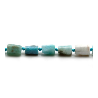 Natural Larimar Beads Strands Irregular Cylinder Size 8x7mm Hole 1mm About 38 Beads/Strand