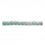Natural Larimar Beads Strand Faceted Round Size 4mm Hole 0.7mm 15~16"/Strand