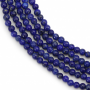 Lapis-lazuli ronde sur fil  Taille 2mm de diamètre trou0.4mm Environ 160perles/fil 15~16"