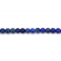 Lapis-lazuli rond sur fil  Taille 3mm de diamètre trou 0.7mm Environ 132perles/fil 15~16"