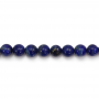 Lapis-lazuli perle ronde sur fil  Taille 6mm de diamètre trou1.0mm Environ 64perles/fil 15~16"