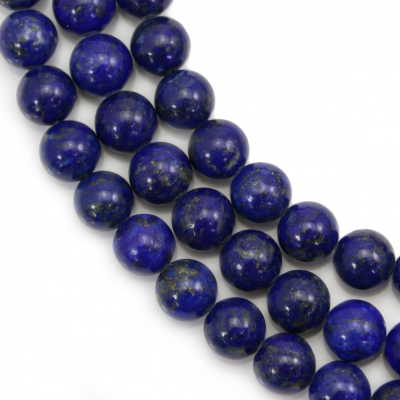 Natural Lapis Lazuli Beads Strand Round Diameter 8mm  Hole 1mm About 50 Beads/Strand 15~16"