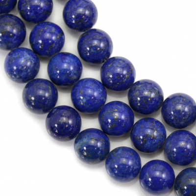 Natural Lapis Lazuli Beads Strand Round  Diameter 10mm Hole 1mm About 40 Beads/Strand 15~16"