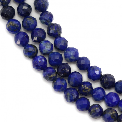 Natural Lapis Lazuli Beads Strand Faceted Round  Diameter 4mm Hole 0.8mm About 125 Beads/Strand 15~16"