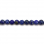Lapis-lazuli ronde facette sur fil  Taille 3mm de diamètre trou 0.6mm Environ 124perles/fil 15~16"