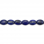 Lapis-lazuli perle ovale sur fil  Taille 10x14mm  trou1.0mm Environ 29perles/fil 15~16"
