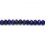 青金石串珠 切角算盤珠 尺寸2.5x4毫米 孔徑0.8毫米 長度39-40厘米/條