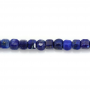 Lapis Lazuli Faceted Cube 2mm Hole0.6mm 39-40cm/Strand