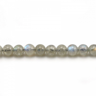 Labradorite runde Perlenkette Durchmesser 6mm Durchmesser des Loch 1mm ca. 66 Stck / Strang 15~16"
