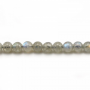 Labradorite ronde sur fil  Taille 6mm de diamètre trou1.0mm Environ 66 perles/fil 15~16"