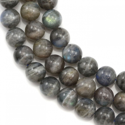 Natural Labradorite Beads Strand Round Diameter 10mm  Hole 1mm  About 40 Beads/Strand 15~16"