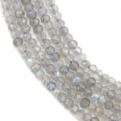 Natural Labradorite Beads Strand Faceted Abacus  Size 2x3mm  Hole 0.6mm  About 194 Beads/Strand 15~16"