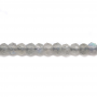 Labradorite rondelle facette sur fil  Taille 2x3mm  trou0.6mm Environ 194perles/fil 15~16"