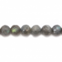 Labradorite facettierte runde Perlenkette Durchmesser 12mm Durchmesser des Loch 1.5mm ca. 33 Stck / Strang 15~16"