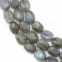 Perline naturali di labradorite filo ovale dimensioni 6x8 mm foro 1 mm circa 50 perline / filo 15 ~ 16 "