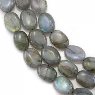 Natural Labradorite Beads Strand Oval Size 8x10mm Hole 1mm About 36 Beads/Strand 15~16"