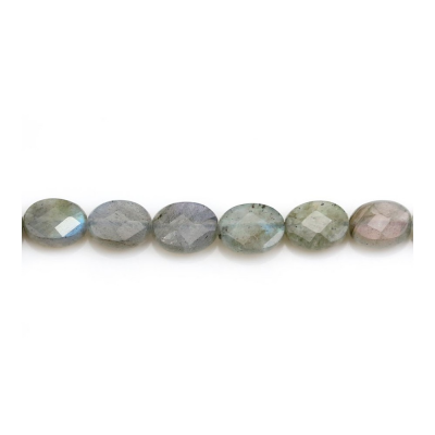 Natural Labradorite Beads Strand Faceted Oval Size 6x8mm Hole 1mm  About 48 Beads/Strand 15~16"
