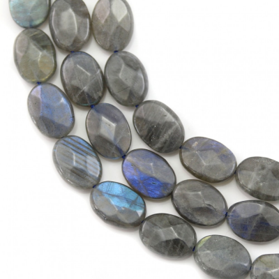 Natural Labradorite Beads Strand Faceted Oval Size 10x14mm Hole 1mm  About 29 Beads/Strand 15~16"