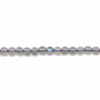 Labradorite ronde sur fil  Taille 3mm de diamètre trou 0.7mm Environ 135perles/fil 15~16"