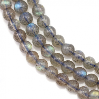 Perles de Labradorite ronde sur fil Taille 4mm trou 0.8mm environ 100perles/fil