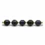 Natural Iolite Cordierite Beads Strand Faceted Prismatic Size 9x10mm Hole 1.5mm  About 32 Beads/Strand 15~16"
