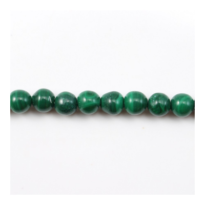 Natural Malachite Beads Strand Round Diameter 4mm  Hole 0.8mm About 96 Beads/Strand 15~16"