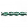 Perline di malachite verde naturale filo ovale dimensioni 10x14 mm foro 1 mm circa 27 perline / filo 15 ~ 16 "