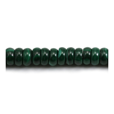 Natural Malachite Abacus Beads Strand Size 4x6mm Hole 0.7mm About 135 Beads/Strand 15~16"