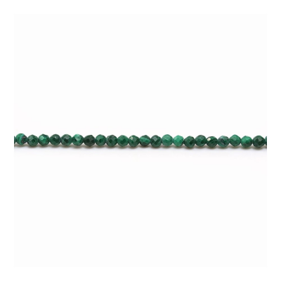 Fili di perle naturali di malachite rotonde (sfaccettate) Diametro 2mm Foro 0,3mm 15~16"/filo