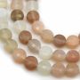 Mix Color Moonstone Flat Round Faceted Diameter6mm Hole1mm 39-40cm/Strand