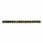 Fili di perle di ossidiana d'oro naturale, rotonde (sfaccettate), diametro 3 mm, foro 0,6 mm, 15~16''/filare