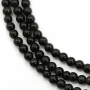 黑曜石串珠 圓形 直徑 4毫米 孔徑0.8毫米 長度39-40厘米/條