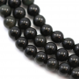 Perline di ossidiana nera naturale Diametro rotondo 6mm foro 1mm circa 63 perline/filo 15~16"