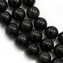 Perline di ossidiana nera naturale Diametro rotondo 14 mm foro 1,5 mm circa 27 perline/filare 15~16"